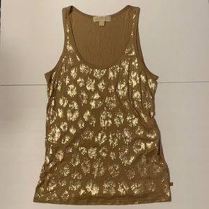 Michael Kors gold sequin tank
